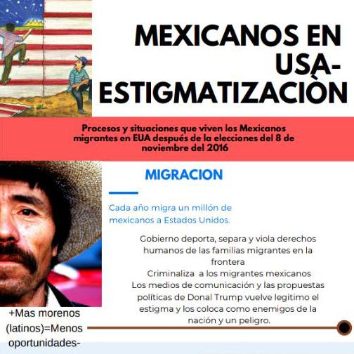 CygiForo's tweet image. Estigmatización durante movimientos laborales en Estados Unidos, procesos y situaciones que viven los mexicanos migrantes en EUA después de la elección del 8 de noviembre del 2016.
@UAEMHumanidades @uaemorelos