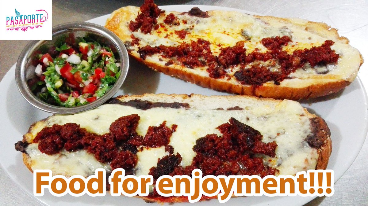 Food for enjoyment!!! Please tag a friend you'd want to share these chorizo molletes with and who isn't following us yet. #molletes