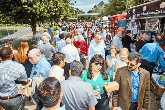 Halliburton's tweet photo. Last week, employees in #Houston celebrated Halliburton’s 100th anniversary at our Halliburton Heritage Fest – a day to recognize our Company’s century of growth, innovation, and unparalleled customer service. #HAL100 https://t.co/19KEQD5Xht