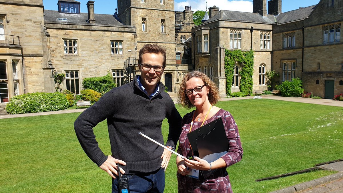 GOfest_global's tweet photo. As GOfest 2019 approaches, Jonathan Halsey, Capernwray's Chief Executive and Jo Jowett, Chair of GOfest take a few measurements in final preparation for the event on 8th June. We're praying that the sun shines as it did in this photo! Book now at https://t.co/RCXGlMKNrf https://t.co/9QjitSyWKY