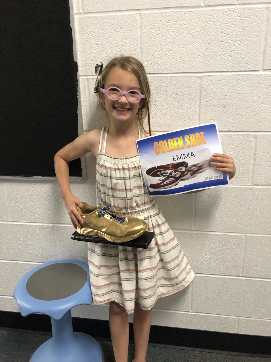 NMcDaniel3rd's tweet photo. Shout Out to Emma for Receiving the Golden Shoe for 1st Grade Girls!! Way to Go Sweet Girl!!! #mcd1b @AustinElem https://t.co/7p4E3Y5WVV