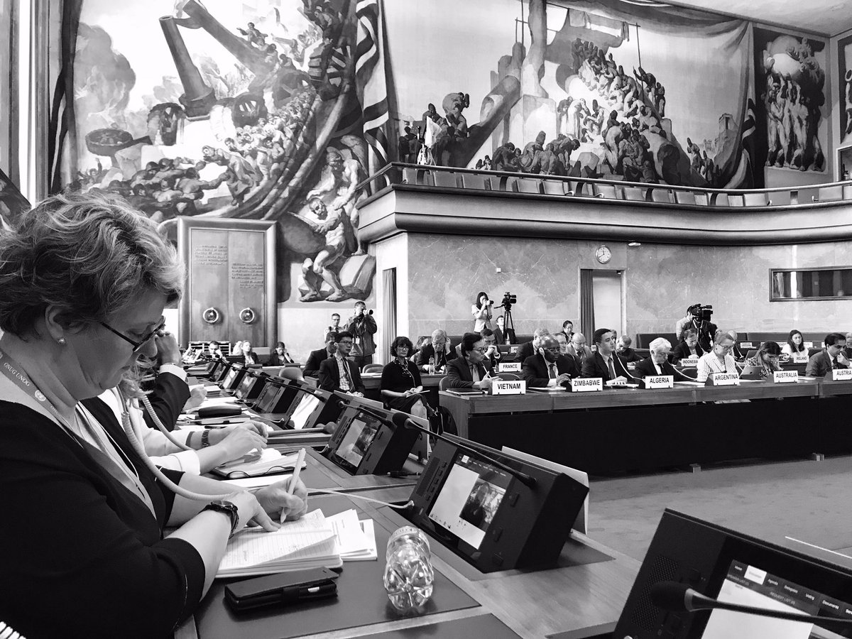 The #ConferenceOnDisarmament this morning discussed the issue of #transparency in #disarmament in its last plenary meeting under the presidency of the United States of America <a href="/USAmbCD/">U.S. Ambassador to the Conference on Disarmament</a> <a href="/UNGeneva/">United Nations Geneva</a>. For more info: unog.ch/unog/website/n…