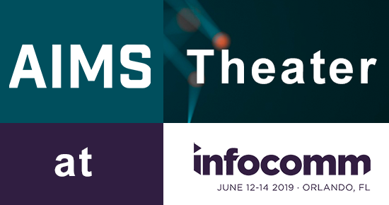 AIMSAlliance's tweet photo. Join us @InfoComm (Booth 375) for a series of educational presentations from a variety of #AIMSMembers. Presentations will take place on Wed. and Thurs. (June 12 &amp; 13) from 10-3:15, and Friday (June 14) from 10-11:30. The full schedule can be found here https://t.co/DOMcIe7SVR https://t.co/oXakz9hGVj