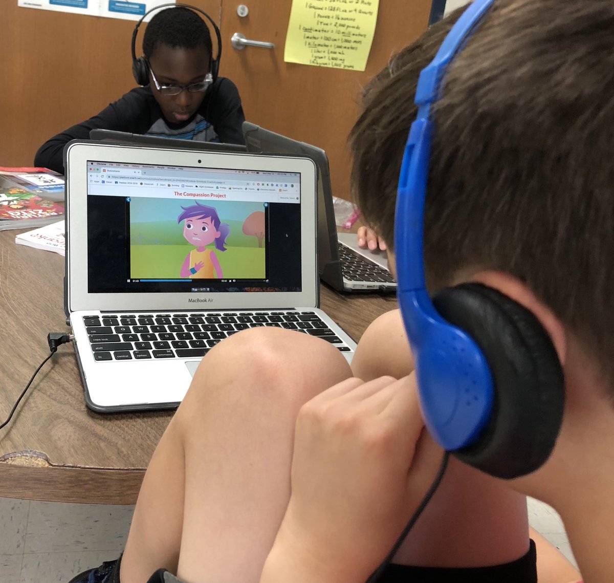 PeeblesForest's tweet image. We explored the 2nd module (EmpathEyes) from the #CompassionProject on @EVERFI, read the amazing book, #TheRabbitListened by @CoriDoerrfeld, then wrote in @nightzookeeper about how to be a good person and show #Empathy #62Learns