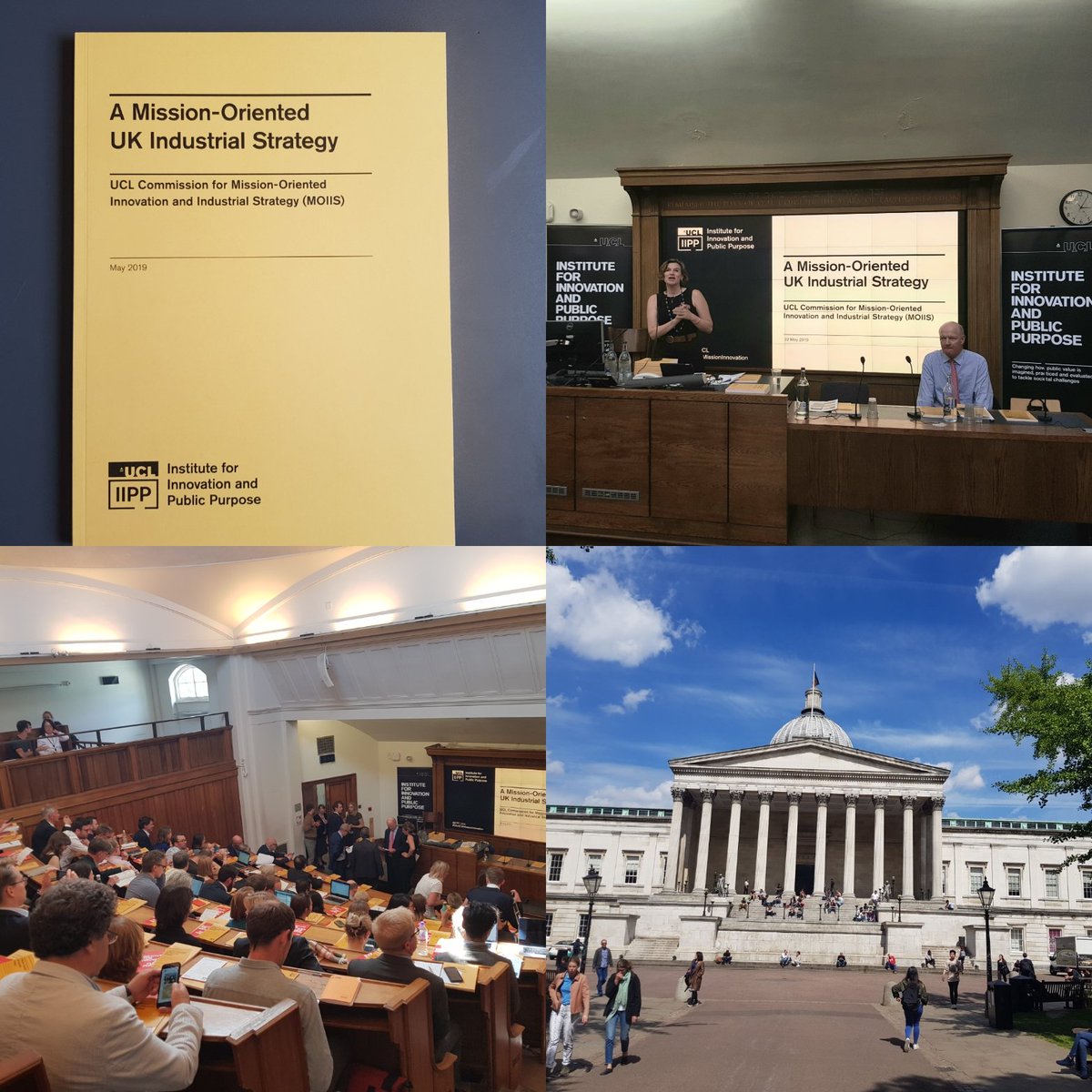 GilesBones's tweet photo. @MazzucatoM of @IIPP_UCL presenting  at @ucl the all-inspiring report of Mission-based Innovation and Industrial Strategy to tackle societal challenges through govt/private sector collaboration  #MOIIS #MissionInnovation @SomosQuiero  #MoonshotsForHumandkind  #MOONSHOT https://t.co/MMalcCMq5R