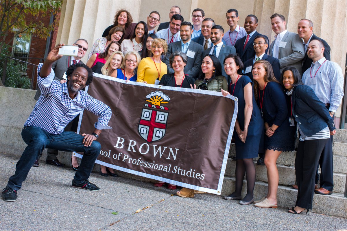 Brown_SPS's tweet photo. Executive Master of Healthcare Leadership Class of 2019 returns to #PVD for Brown’s 251st Commencement. #BrownEMHL students have spent the last 16 months learning to lead transformative change in the healthcare industry. https://t.co/qyKPw4iE2q #Brown2019 #BrownExec https://t.co/twnLSyxIqs