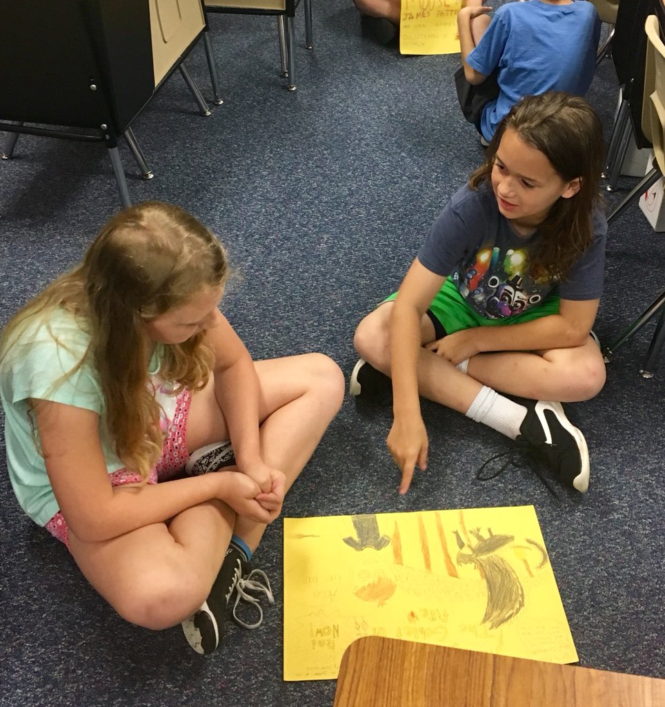 mrf1120's tweet image. Meeting with the 4th grade hearing their “book advertisements” for summer reading ideas. #avoidthesummerslide @Mr_Crowson4th @RountreePrin @AISDLiteracy