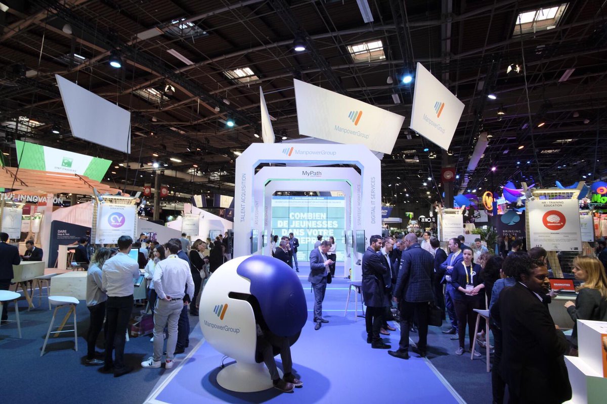 JonasPrising's tweet photo. Really inspiring time at #VivaTech in Paris last week. A great demonstration of @ManpowerGroup’s innovation - from AI recruiters and VR upskilling to chatbots, digital assessments and more. https://t.co/45zdJ2WJ9l