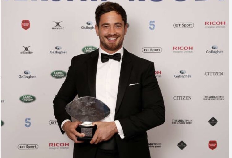 gloucesterrugby's tweet photo. Believe it’s called a ‘dub’ for @DannyCipriani87 👏🏼🏆📸

#PremRugbyAwards https://t.co/sxRL6O3Abm