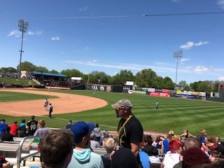 Great day for baseball - 6th grade @ CR Kernels game!