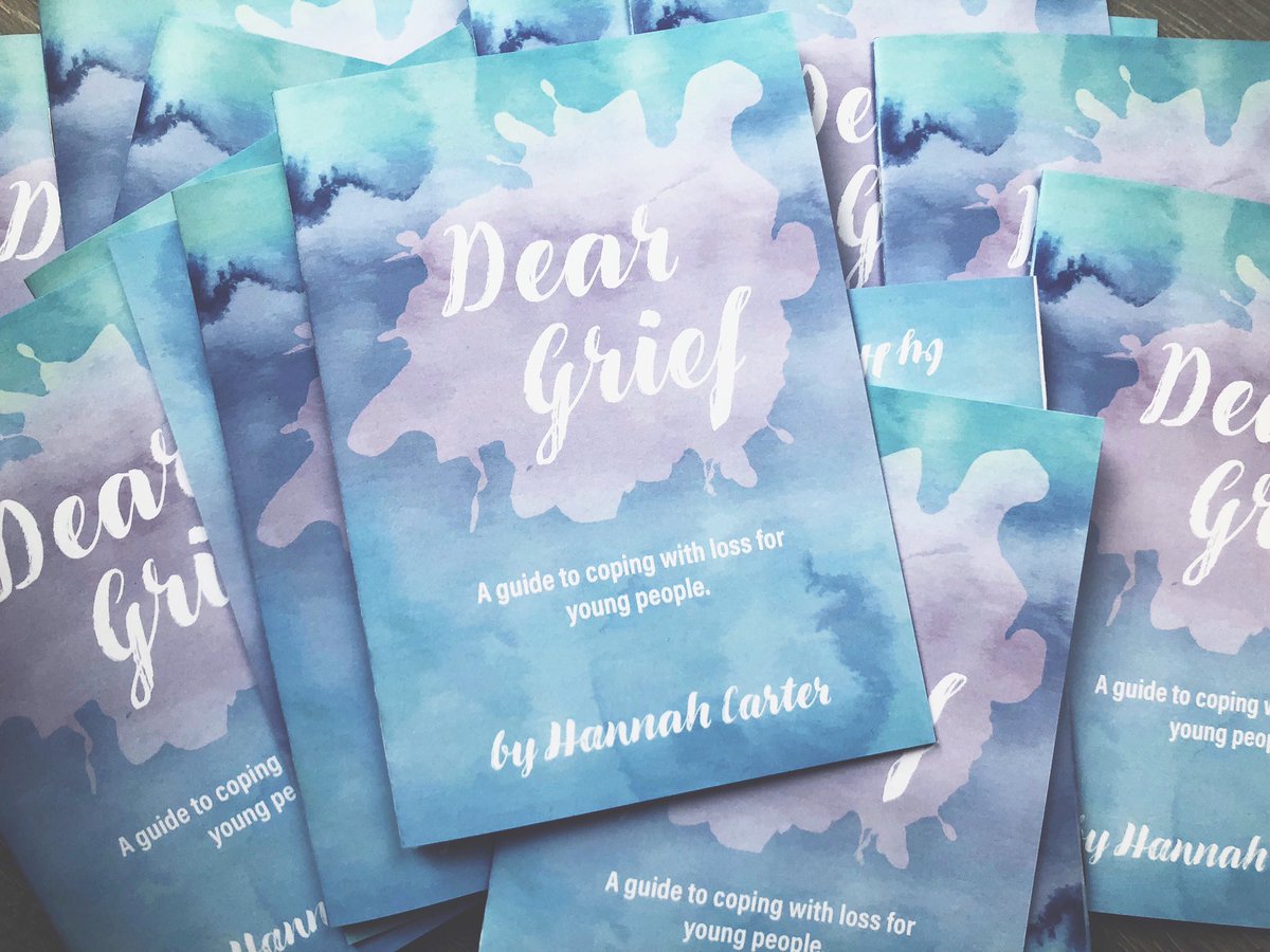 GriefDear's tweet photo. It’s FINALLY here! After over a year of preparation ‘Dear Grief’ is finally ready to send out to the world!! This free resource aims to help young adults come to terms with a loss and hopefully will allow us to open up more about a topic which is widely ignored. 💙 https://t.co/cXNiGWSYKr