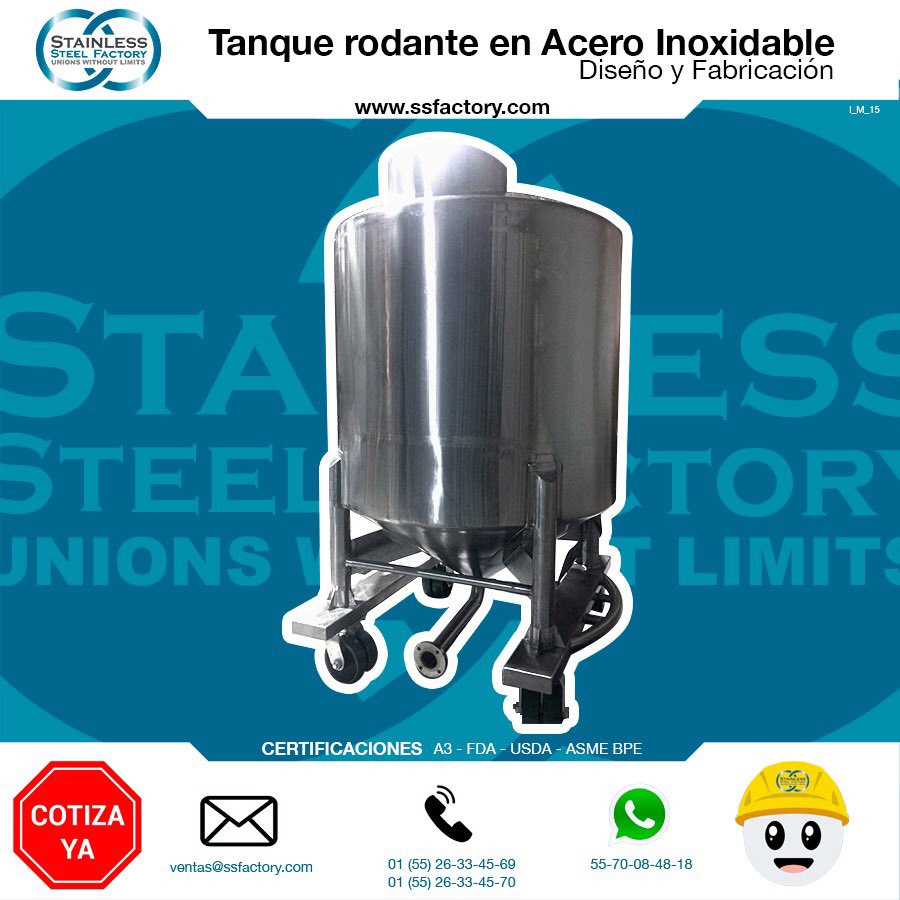 SSFactoryMX's tweet photo. #aceroinoxidable #tanques #rodante #fabricacion #diseño #calidad #excelencia #hechoenmexico #cdmx https://t.co/Z8lrco9XKk