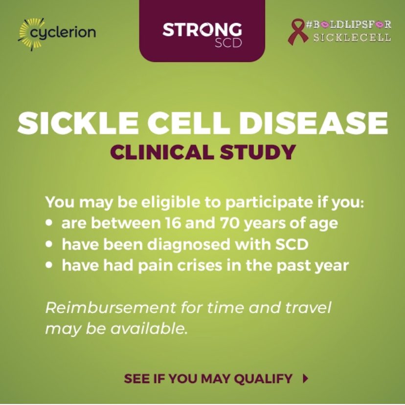 Bold_Plus_'s tweet photo. The #StrongSCDStudy and #BLFSC partnership, introducing a clinical study that investigates an oral drug and its potential to lessen sickle cell disease complications. Learn more at https://t.co/6tNv16fLNd https://t.co/Oxo4kXo0Qq