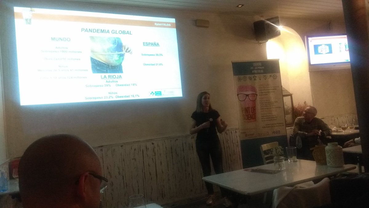 _Argi_'s tweet photo. La obesidad es una pandemia global. En La #Rioja hay un 39% de personas con sobrepeso y un 18% con obesidad. #Pint19LOG #Pint19ES https://t.co/c6HpPxHP7D