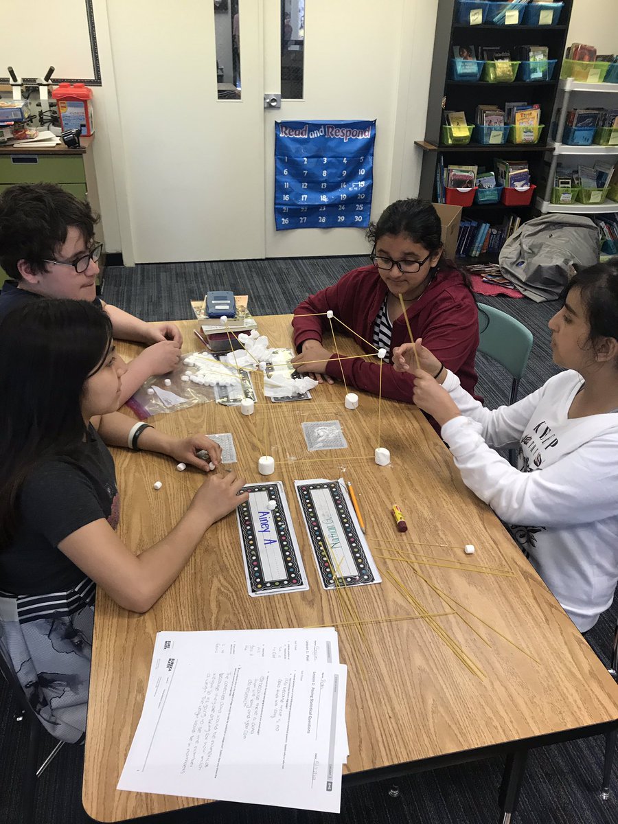 It’s N for noodle day!! Engineering is hard with marshmallows and noodles! #stemchallenge #ApolloPride63 #6thgrade #teamwork
