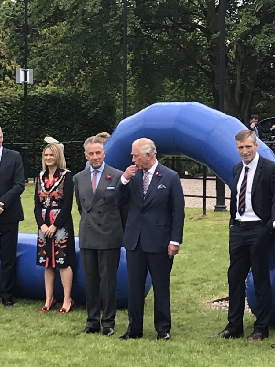 SharedEdArmagh's tweet image. Game of two halves with our special referee HRH Prince of Wales.