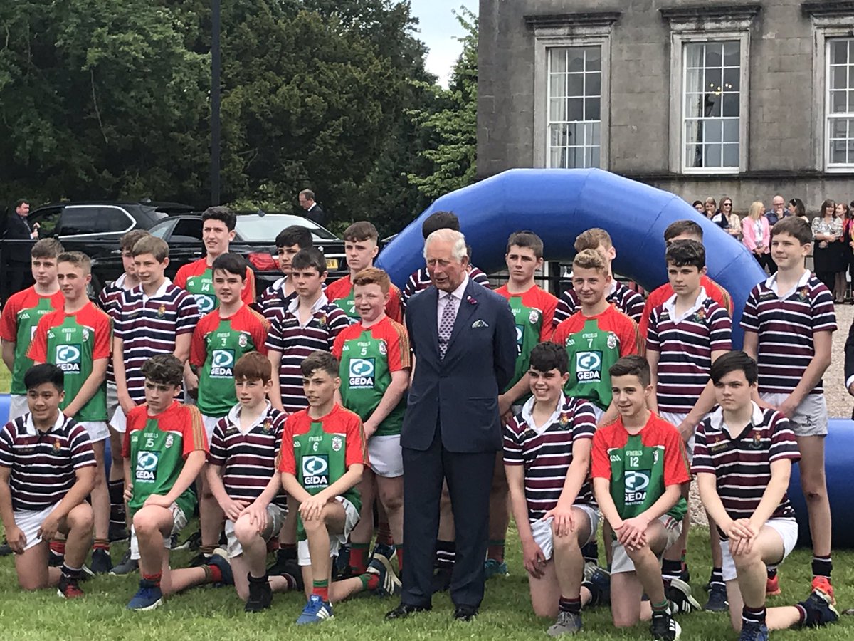 SharedEdArmagh's tweet image. Game of two halves with our special referee HRH Prince of Wales.