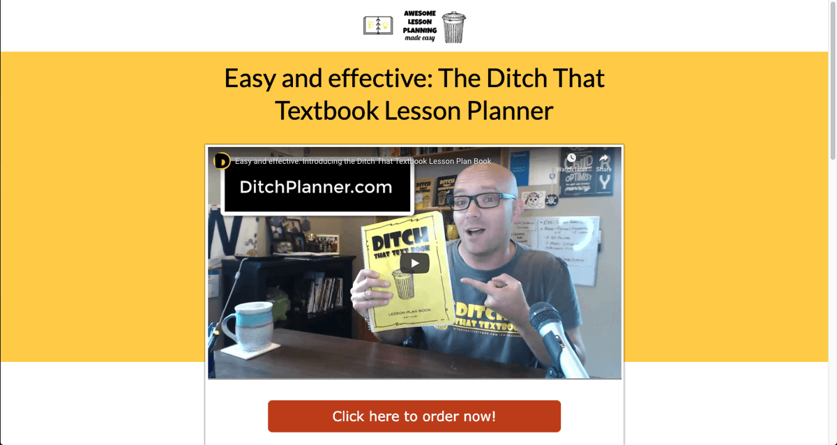 jmattmiller's tweet photo. Lesson plan books stink. So I made a better one.
The Ditch That Textbook Lesson Plan Book has awesome features to:
๐ keep you organized
๐ plan better lessons
๐ save you time
SALE: +20% off thru May!
Get all the details: https://t.co/bbiFuGeNyf
#DitchBook #tlap #edchat https://t.co/EatC2r6XAm