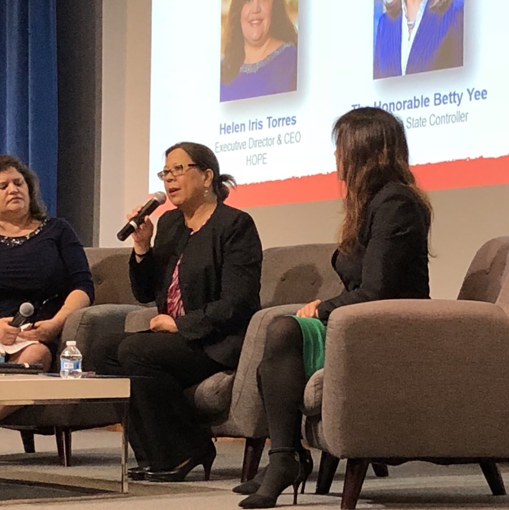 CAController's tweet image. Controller Yee at @HOPELatinas #LatinaActionDay re women on corporate boards: Women make 70% of household spending decisions. We deserve a seat at the table! #LAD2019