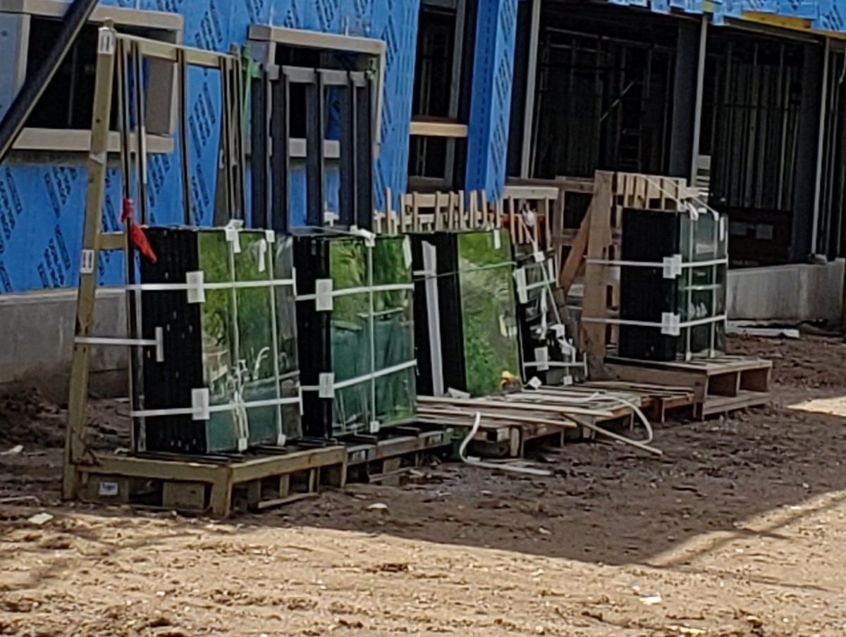 Geneva_Library's tweet photo. We spy terracotta and windows on site at the new @Geneva_Library at 227 S. Seventh St. Crews are going to be very busy during this next phase of work. 🤩 #WeAreGeneva #GenevaLife #genevail #SeeYaInGeneva https://t.co/sb4cYYNyWN