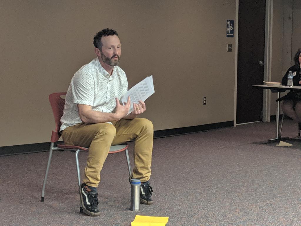 cbrandonchapman's tweet photo. .@_kFh_ speaking to PRSA Spokane folks about the TV news industry and pitching a good story. https://t.co/q4wsXXtVPI