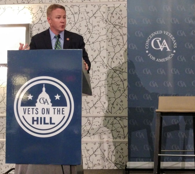 CVAOhio's tweet photo. We enjoyed hearing from Ohio Congressman @WarrenDavidson today as he discussed American foreign policy and defense spending at our "Uniting for a Better Foreign Policy" event with @VoteVets #VOTH2019 #AUMF #OhioVets https://t.co/y8MAMx3MOg