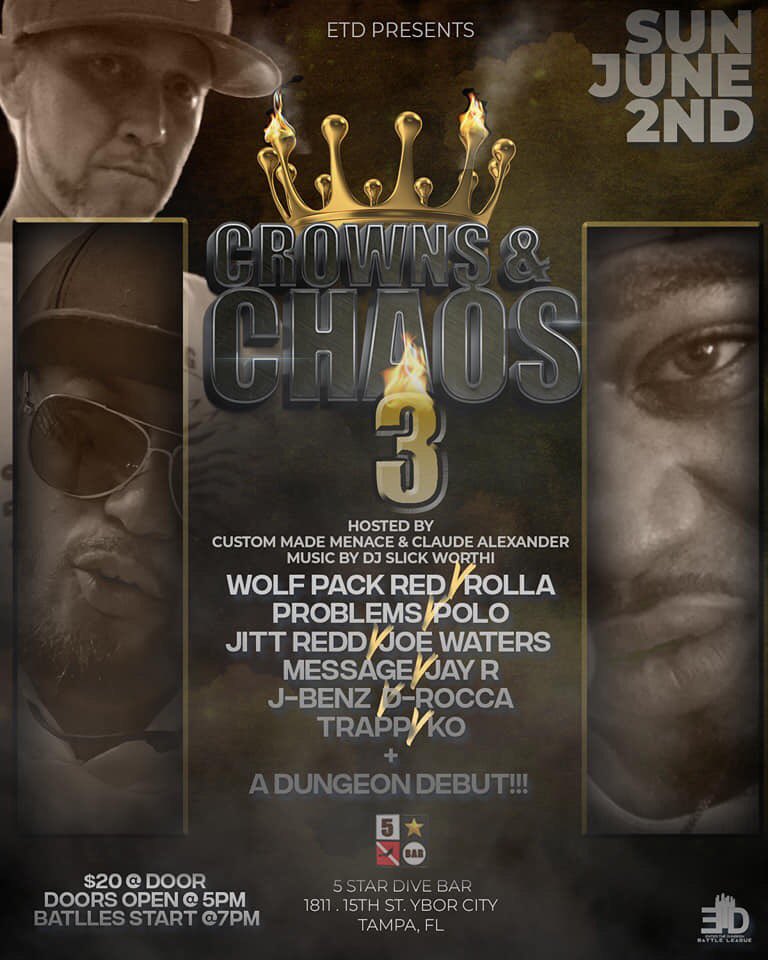 CstomMadeMenace's tweet photo. It’s always live when we pop out 😎 music by @slickworthi And I will be Co Hosting alongside Claude Alexander 

@ETDBattleLeague 

#ETD 
#CrownsNChaos3 
#URLTV 
#BlaqMarketMedia https://t.co/qjO6kRjDlk