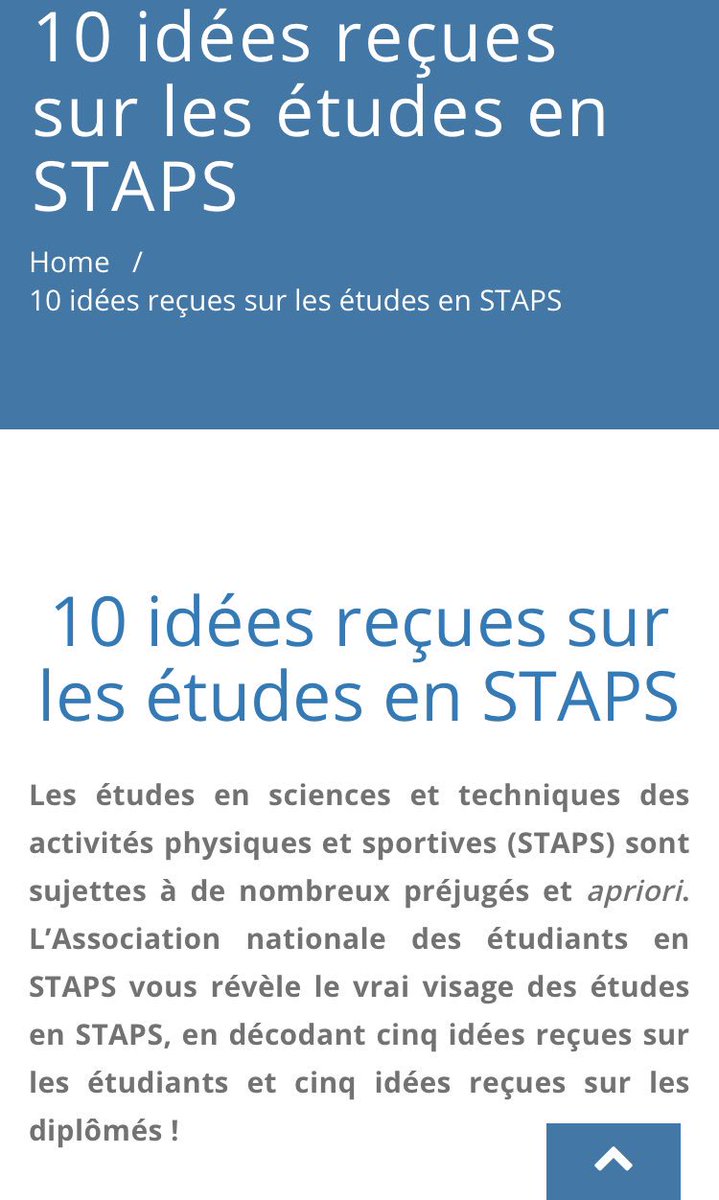 KylianChat's tweet photo. En cette période #ParcoursSup, de nombreux tweets mentionnent, à tord, plusieurs clichés autour des études en #STAPS. 
Retrouvez l’article de l’@ANESTAPS, évoquant 10 idées reçues sur les #STAPS. 
https://t.co/ul8LxvDpyK https://t.co/g6eSaLT9Uv