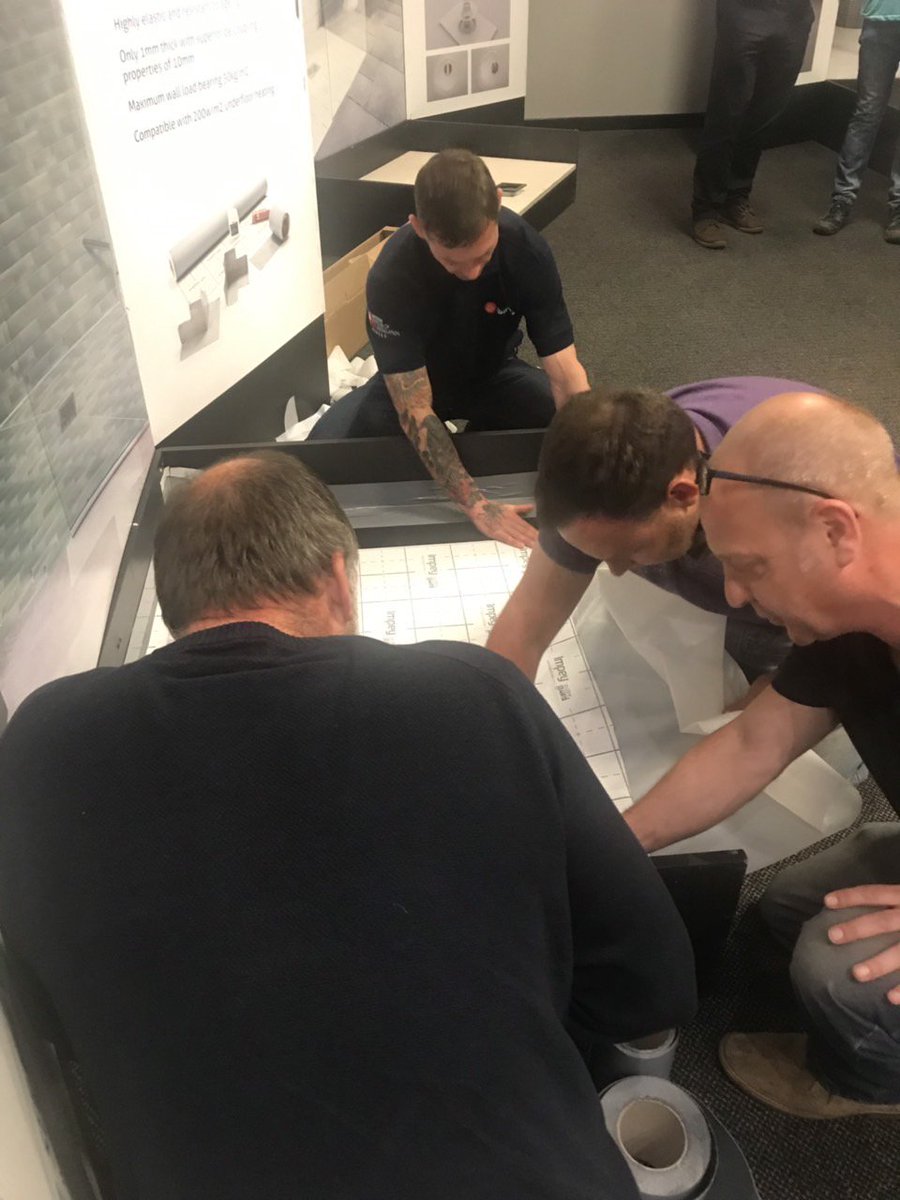 A successful day for Liberty at the Impey Wetroom Installation Training in Aberdeen.
 A massive thank you 🙏 to @impeyshowers for taking care of the guys and sending them home with fountains of wetroom knowledge.

#wearewetrooms #impey #dundee #training
