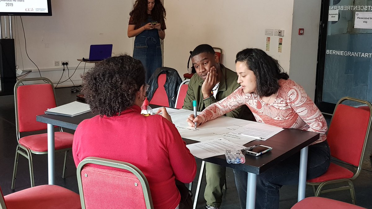 BGTrust's tweet photo. Our Young Producers discussing the Creative Briefs for the Bernie Grant: Marginalised No More Project with @EEALondon #radicalheritage #marginalisednomore @HeritageFundLON https://t.co/R6I2721RpZ https://t.co/E9DtWu7Kvg