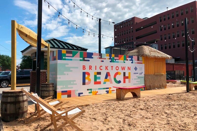 nationalbeta's tweet photo. A beach? In Oklahoma? That’s right! Each summer, Bricktown plays host to a temporary public park complete with sand, a volleyball court, relaxation stations and other outdoor games. If you're attending National Convention, the beach is a MUST-DO! https://t.co/uRjKcQYEp6