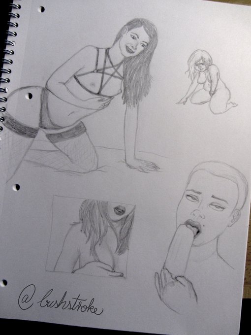 Another page. :) [The two on the left are drawn after pics from @BrookelynnBriar and @chiipiii_ -my drawings<a href="/tag/nsfw"class="tags"><span>#nsfw</span></a><a href="/tag/lewd"class="tags"><span>#lewd</span></a><a href="/tag/nsfwart"class="tags"><span>#nsfwart</span></a>