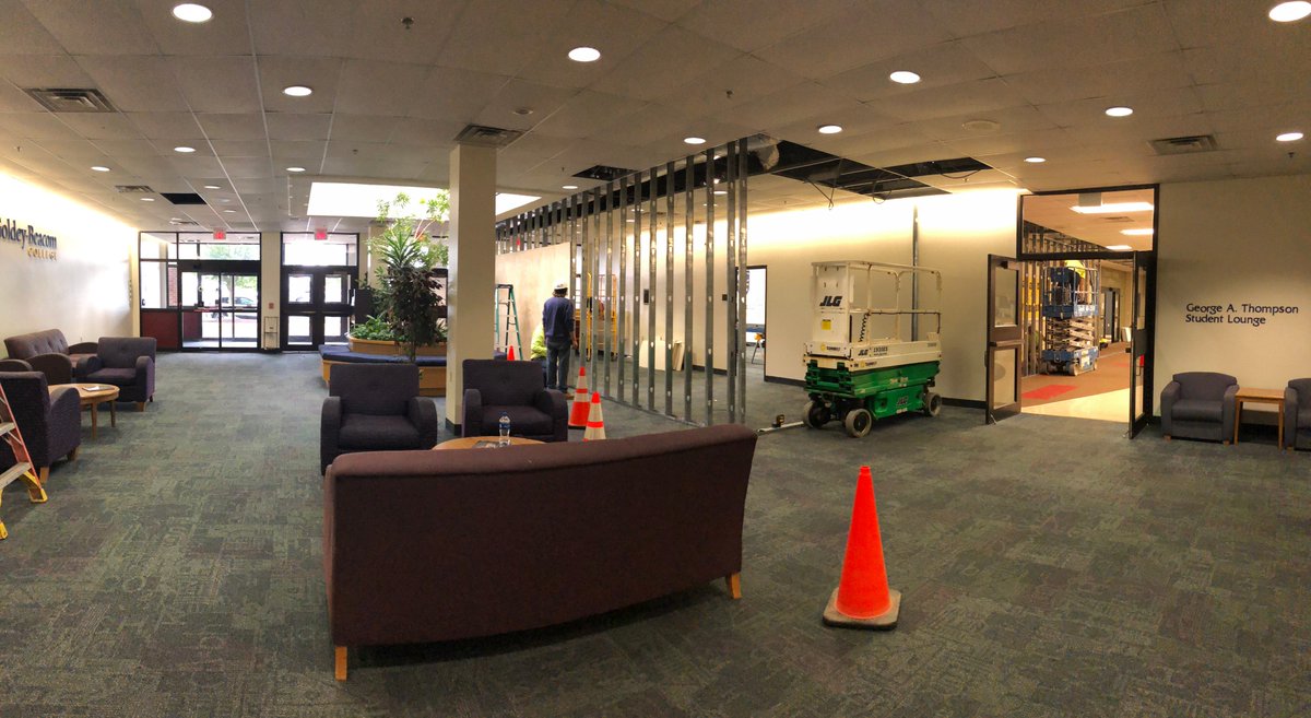 GBCEdu's tweet photo. Changes are happening quick in the Jones Center. Construction crews are installing barriers all over. π¨
The building is still open, just be careful as you move about. .
#Construction #Campus #NewDorm #CampusProject #CampusConstruction #Changes #NewAndImproved https://t.co/P2rqvi8ATn