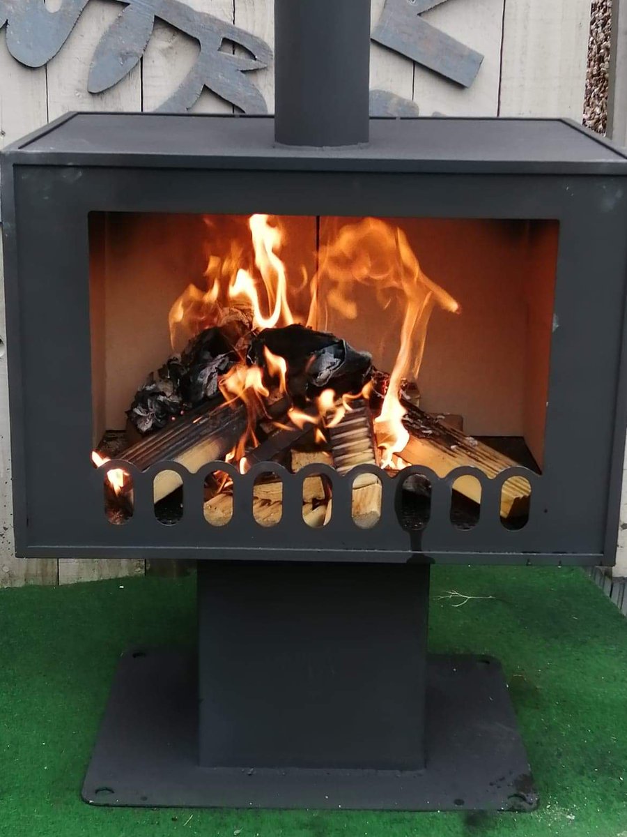 balls_blazing's tweet photo. The first of many hopefully. Our outdoor log fireplace https://t.co/GmiE94HCWS