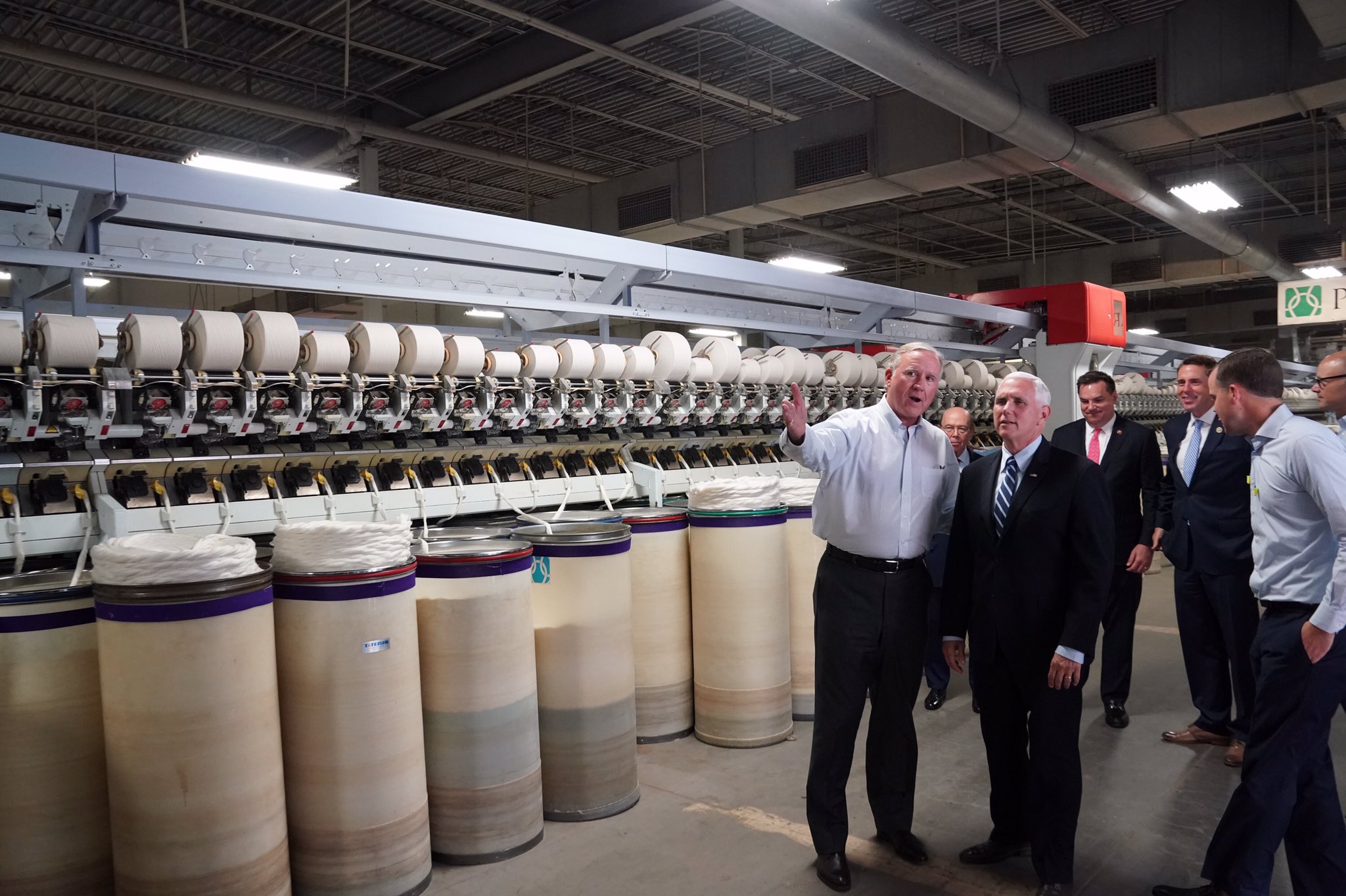 Vice President Mike Pence on Twitter "Great to be at Parkdale Mills