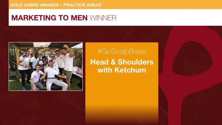 #SABREAwardsEMEA Winner: MARKETING TO MEN - #GoScalpBrave — @Headshoulders with @KetchumPR