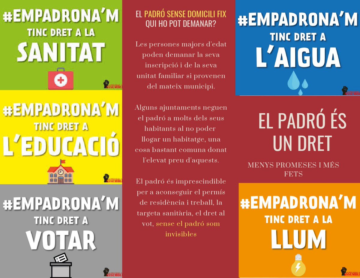 Ateneuvilanovi's tweet image. El padró és un dret, tinguem domicili fix o NO! 

Ens veiem divendres a les 11 h davant l'ajuntament de VNG @DignaGarraf