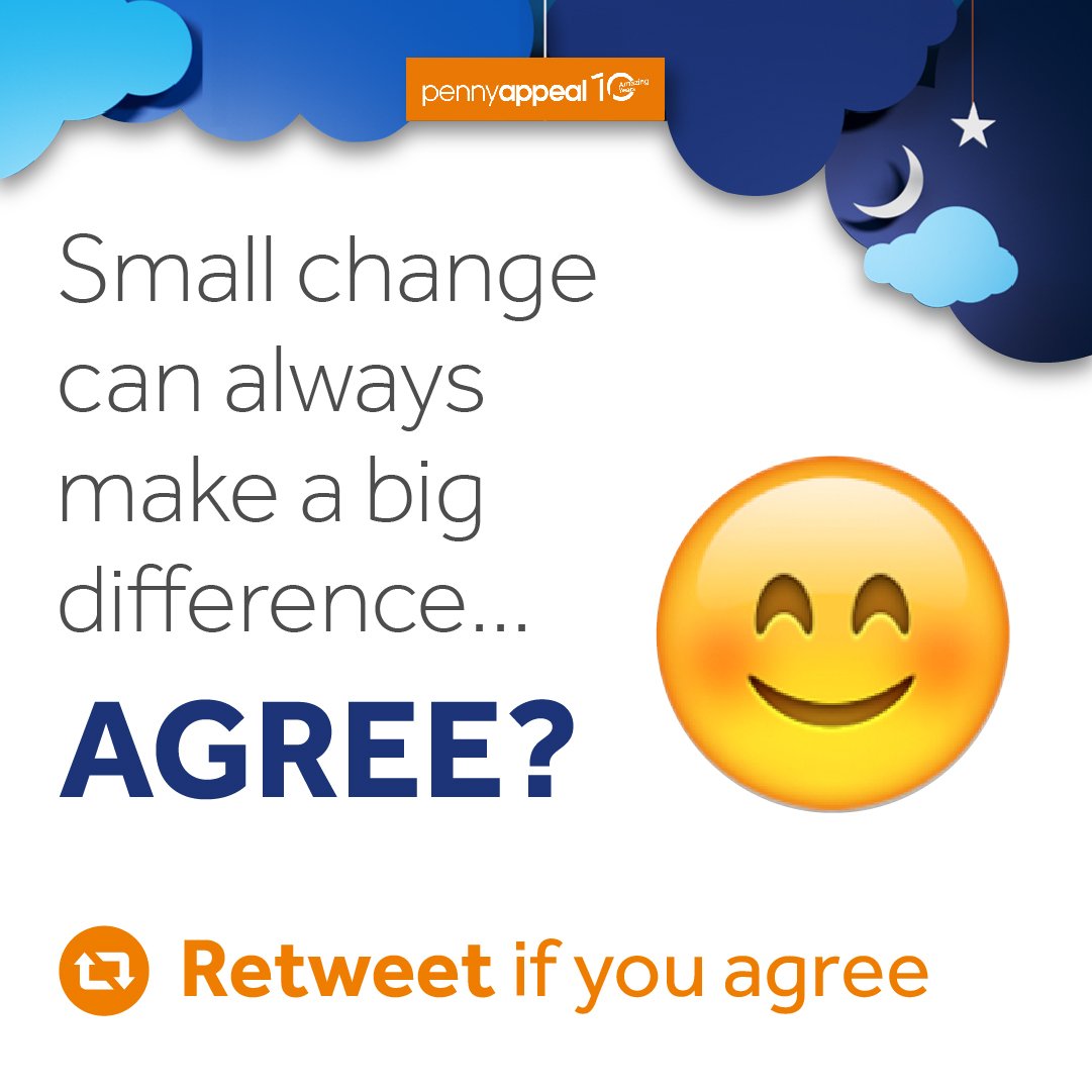 pennyappeal's tweet image. Small change can always make a big difference...

Retweet if you agree 👍