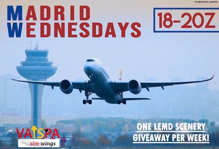 vatsimSpain's tweet photo. Today’s winner of a LEMD scenery by Sim-wings has been TAP1022 (Alex). To all of you that did not win, keep on trying for every Wednesday we give away one scenery. https://t.co/6UEuj5NjqP
