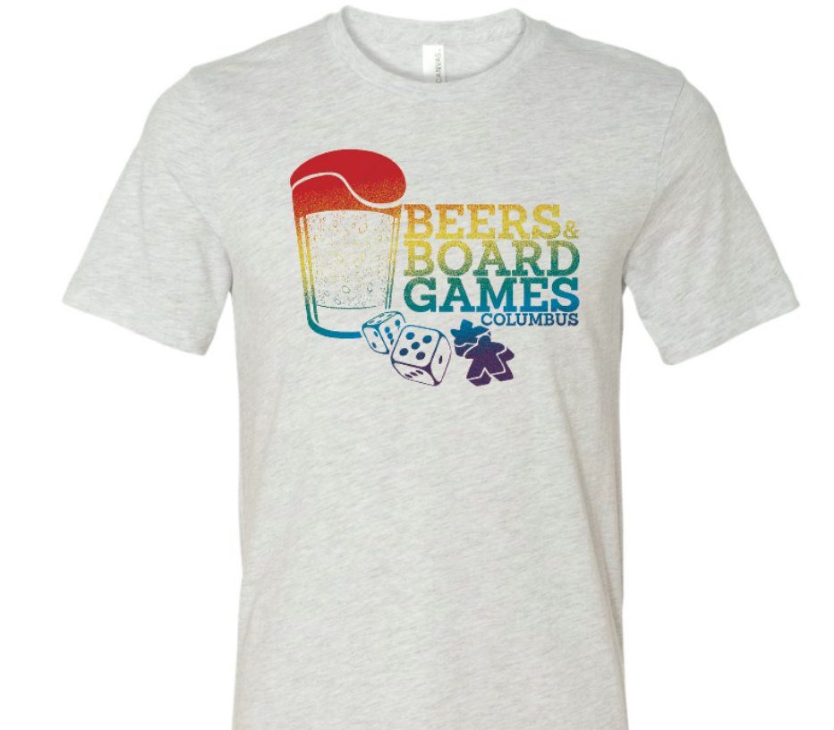 BeersBoardGames's tweet photo. Last call on our Pride shirt sale! They are $20 with $6 from each shirt sold + dollar for dollar matching from a private donor going to @KYCOhio. Orders must be placed by 12pm on Friday, May 24 and will be available for pickup at our June 9 and June 12 meetups. DM for order info! https://t.co/b9hiCxmPeR