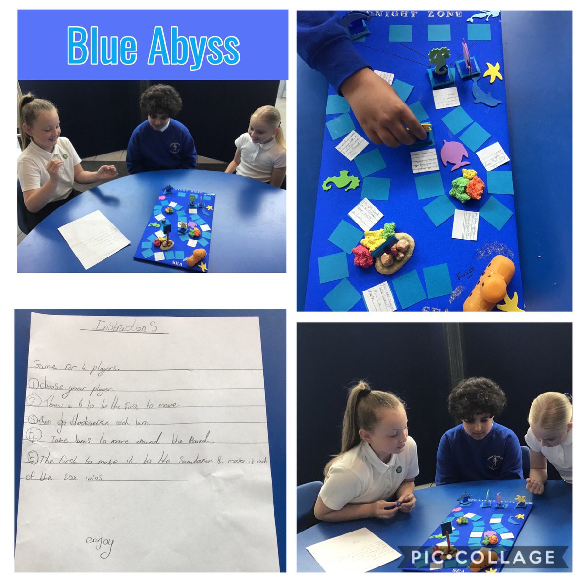CanonSharples's tweet photo. Today one of our Year 4 pupils brought in an amazing game that they had created at home linked to their @Cornerstonesedu project ‘Blue Abyss’ 🐠🦑🐋 There were big smiles all round! #homelearning #blueabyss @MrClark_CS https://t.co/0HVMqD7MZZ