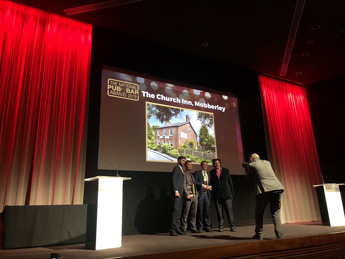 Finally, the overall 2019 National Pub &amp; Bar Winner is... The Church Inn, Mobberley in #Cheshire! A massive congratulations! 🎉🏆🎊🍾  #PubandBarAwards