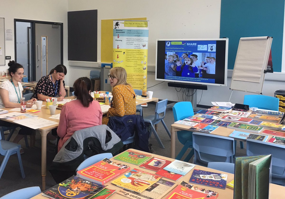 sue_cove's tweet photo. A most productive Leadership Development day @RoydsHallPri a great pleasure working with Headteachers &amp; Project Leads to grow the @Talk4Writing Process within and across schools. RAG rating T for W Non-Negotiables to review progress so far &amp; action plan next steps @PieCorbett https://t.co/jVAonrhQgM