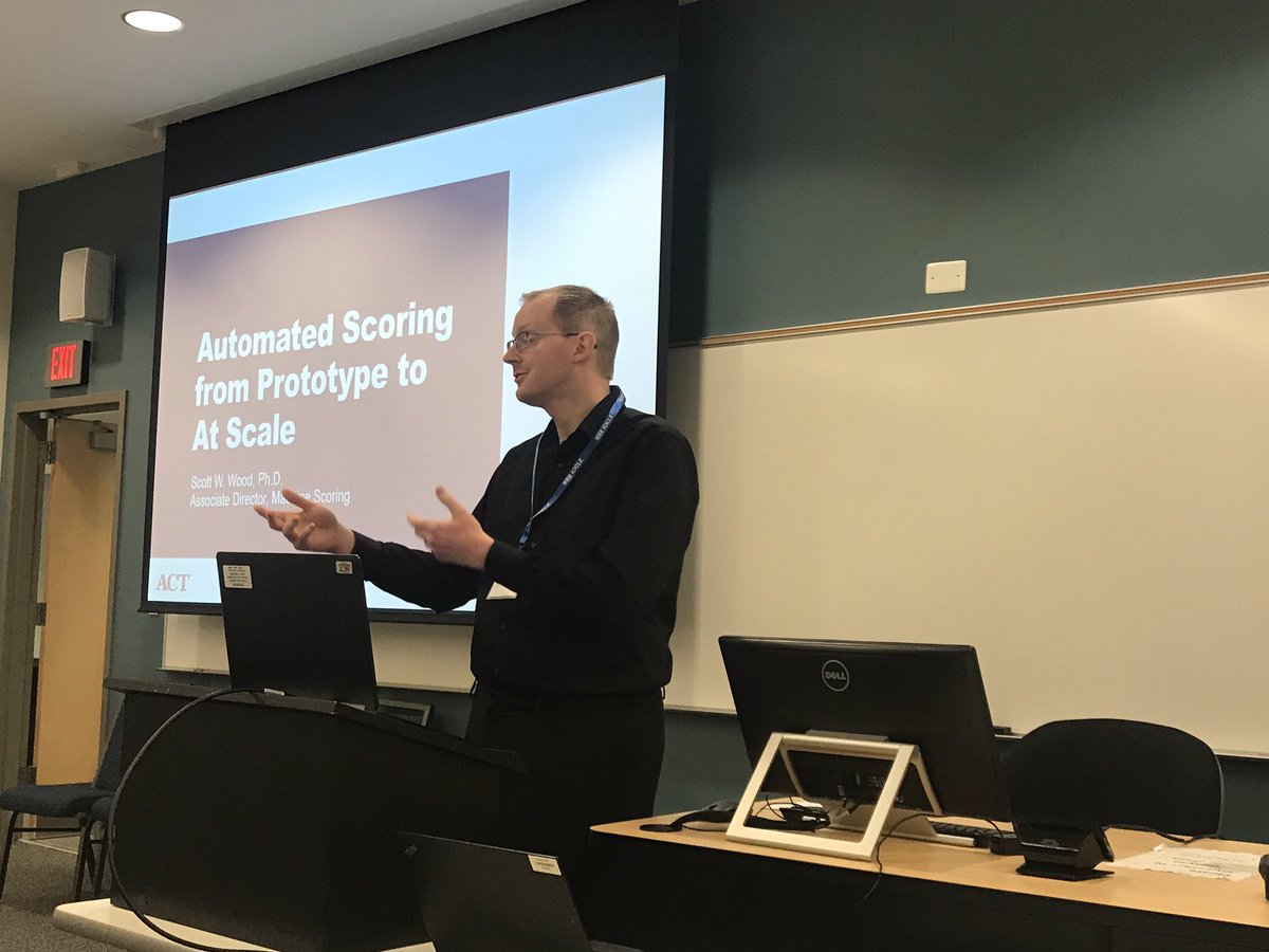 mldbarrett's tweet photo. Let’s get concrete about #AI in #education - excellent use cases of AI implemented at scale presented by @AngieMcData @AngelaBaoBeibei Nick Howe Scott Wood #ICICLE2019 @Area9Lyceum @ACT #ACTInsight https://t.co/v5gS7moX3r