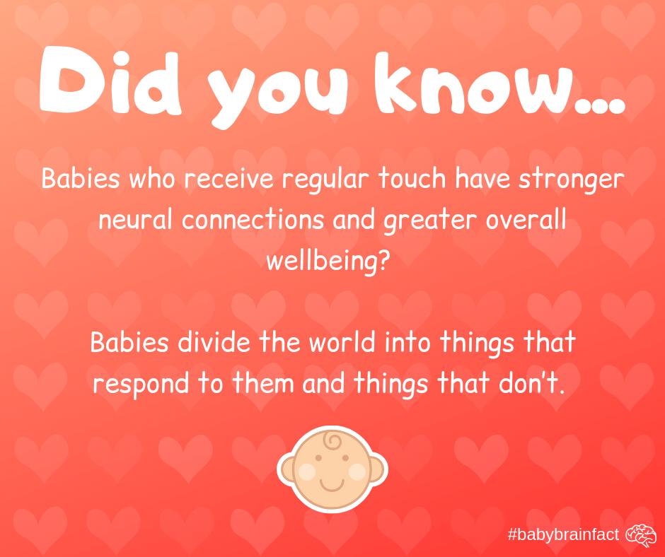 dor_pip's tweet photo. Do you know that babies who receive regular touch have stronger neural connections & greater overall wellbeing? It's important to cuddle, touch & play with your baby to show it your love & attention. #baby #brain #Infant #infantmentalhealth #EarlyChildhood @DrAndyMayers @AIMH_UK https://t.co/GMkoLOtG5P