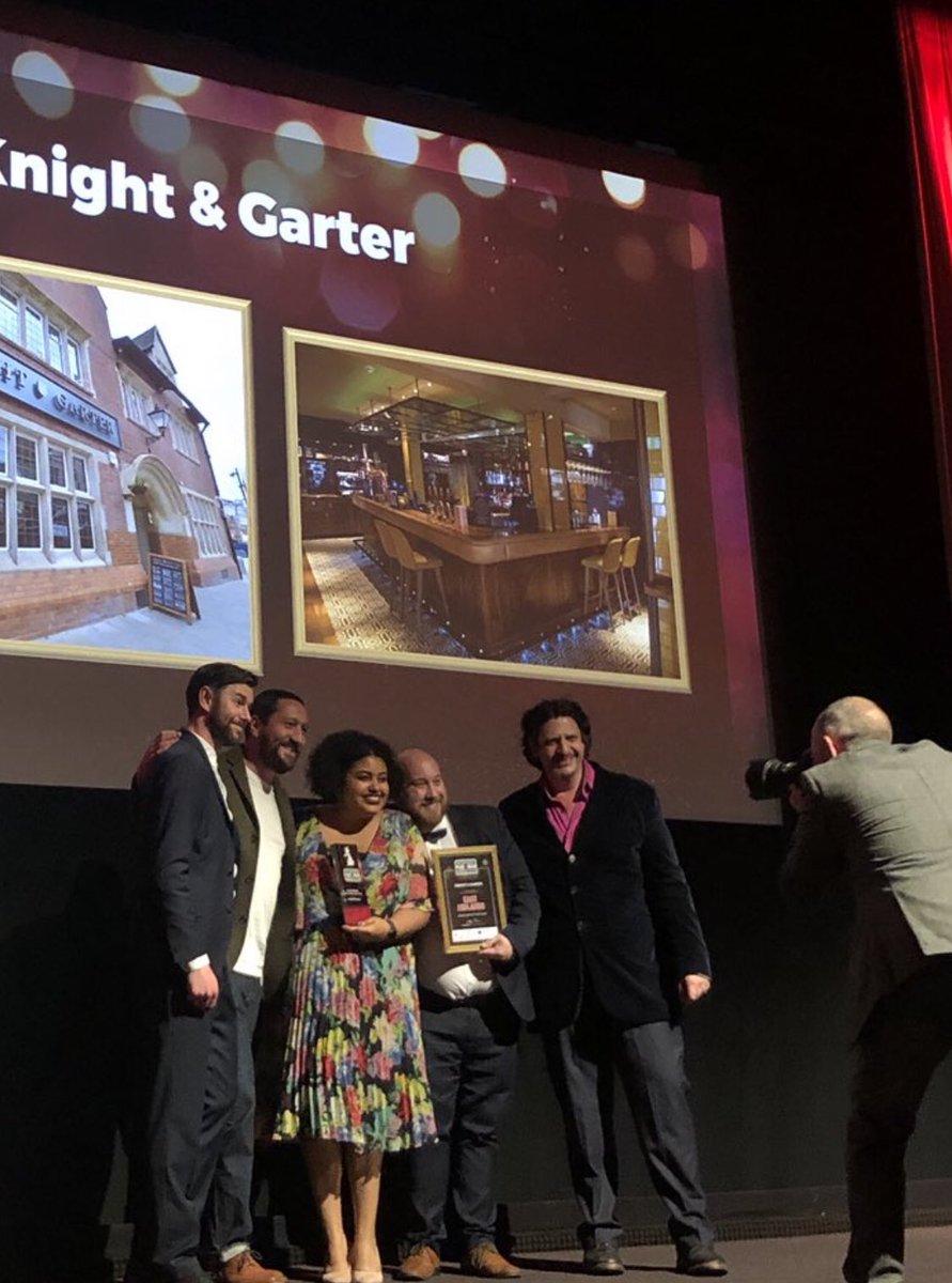 samhagger's tweet photo. Exactly two years today since I opened @knightandgarter - It’s pushed me to every limit; physically, emotionally &amp; financially. Tonight it’s been awarded the best pub &amp; bar in the East Midlands. Never ever, give up! ☺️☺️ @BeautifulPubs https://t.co/foq9AlVcPx
