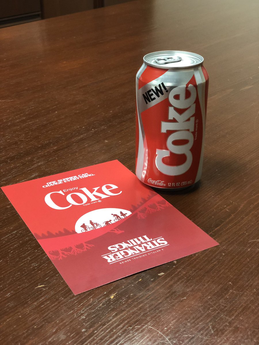 SarahSachs's tweet photo. Am I back in 1985? Stranger Things Coca-Cola #newCoke #IworkforCoke https://t.co/ixf2tWiV0t