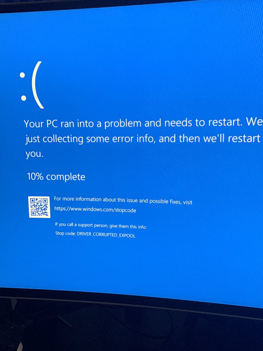 windows stop code driver corrupted expool