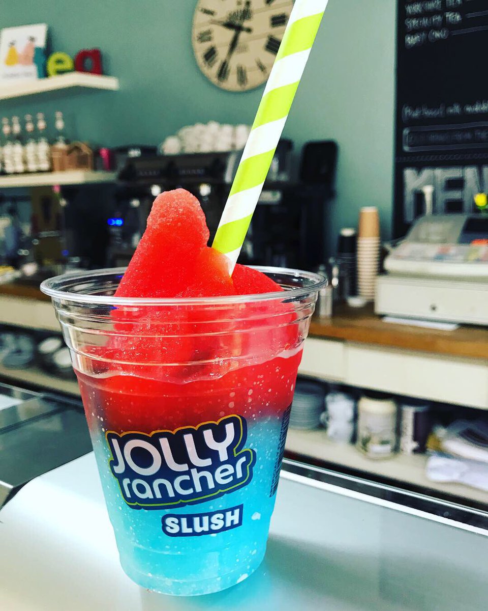 maggiesdukest's tweet photo. Lovely sun day days ... perfect #slushy weather #jollyrancher @JollyRancher #Darlington #cafe only £2.00 pour your own take out or eat in @QESFC https://t.co/MpMr8Mys7Q