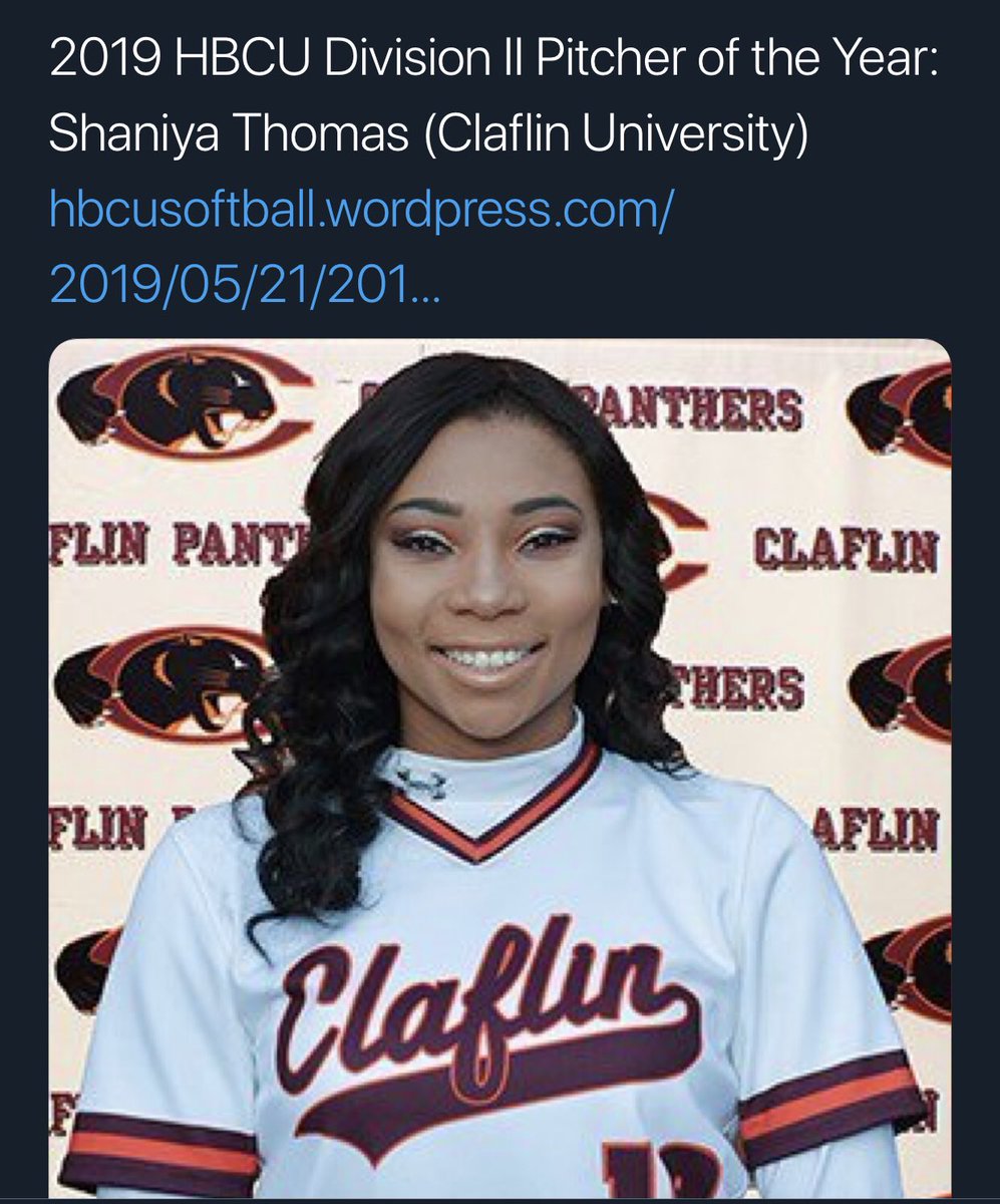 ClaflinPanthers's tweet photo. @claflin_softball Still collecting more awards...  congrats to Shaniya Thomas! Super proud of you! #pawsup🐾 #ciaa4life #welcometothejungle #riseabovetheexpectations🐾 https://t.co/R8JK7aUSng